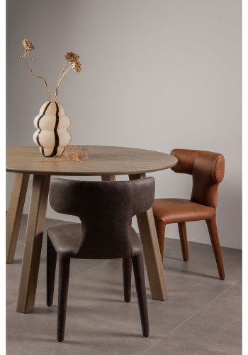 WOOOD Noble spisebordsstol - gr�/sort kunstl�der