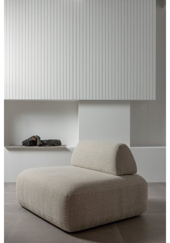 WOOOD Sterck lnestol, m. justerbar rygln - natur boucl stof