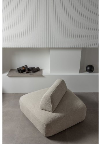 WOOOD Sterck lnestol, m. justerbar rygln - natur boucl stof