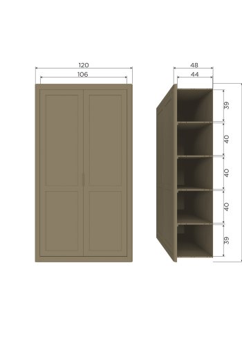 WOOOD GUNNAR OPBEVARINGSSKAB I FYRRETR MAT SORT [fsc]