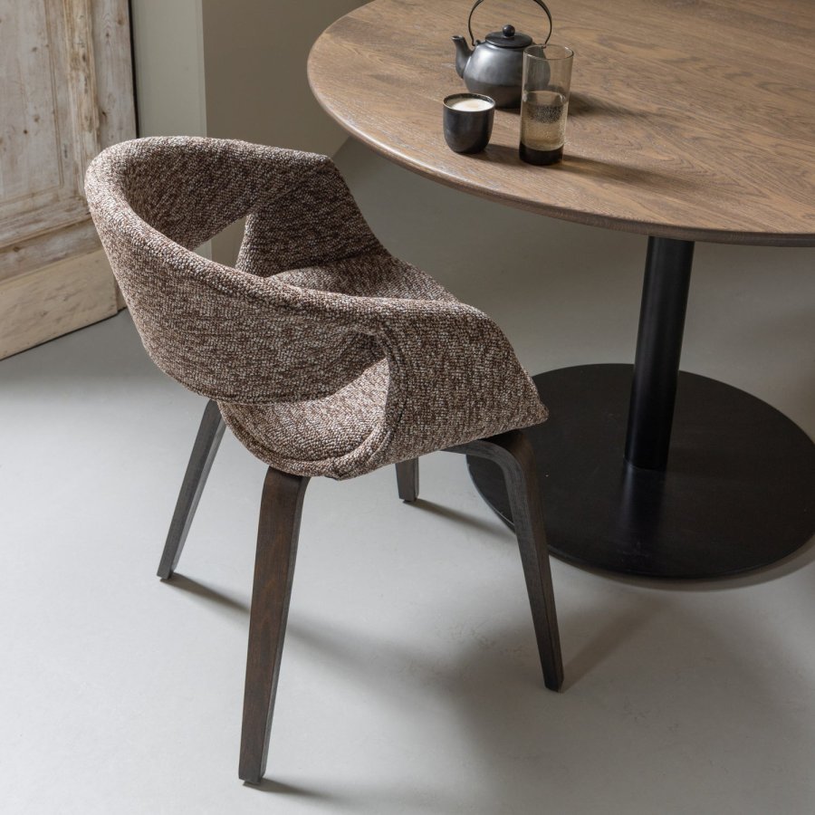 WOOOD YOSSI SPISESTOL BRUN MED TRE MRK BRUN