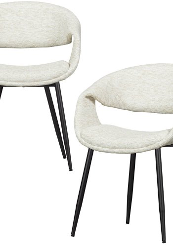 WOOOD YOSSI SPISESTOL NATURLIG MED SVART METALL