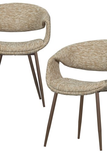 WOOOD YOSSI SPISESTOL SAND MED KOBBERMETALLBEN