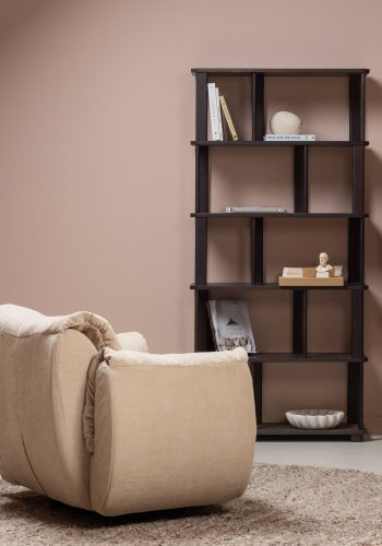 WOOOD RISS BOKHYLLA EK MYSTICKE BRUN 186X90CM