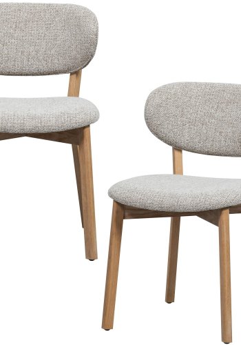 WOOOD Udar spisebordsstol - natur polyester stof og natur tr�