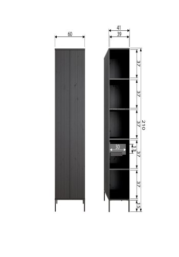 WOOOD NYT DYBPRJSSKAB MED SKUFFEFILTER I FYRRETRSTOVN [fsc]