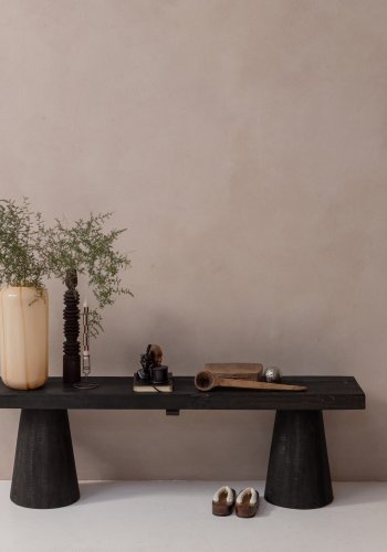 WOOOD CLYDE BÄNK I TRÄ MÖRKBRUN