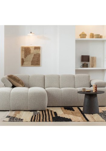 WOOOD MOJO Schslong Lng Soffa Vnster Boucle Beige Melerad