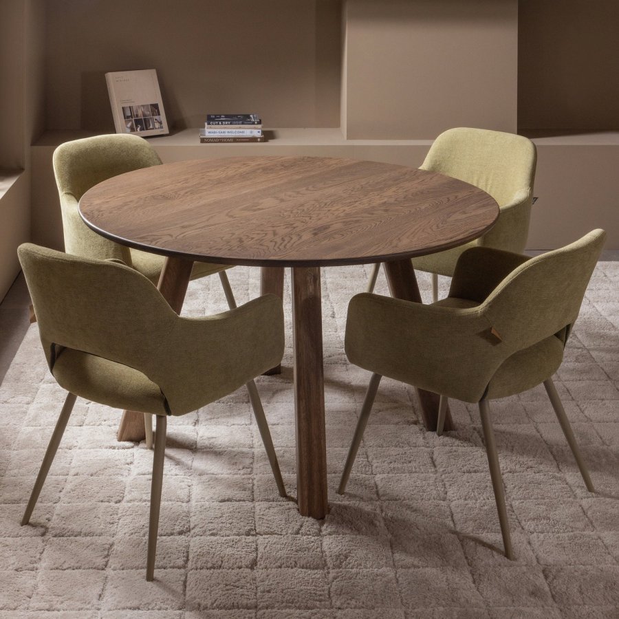 TRÄSET OM 2 - HAARLEM BEN MED 4 POSITIONER MED EKSLIPAD KASHMERBRUN [fsc]