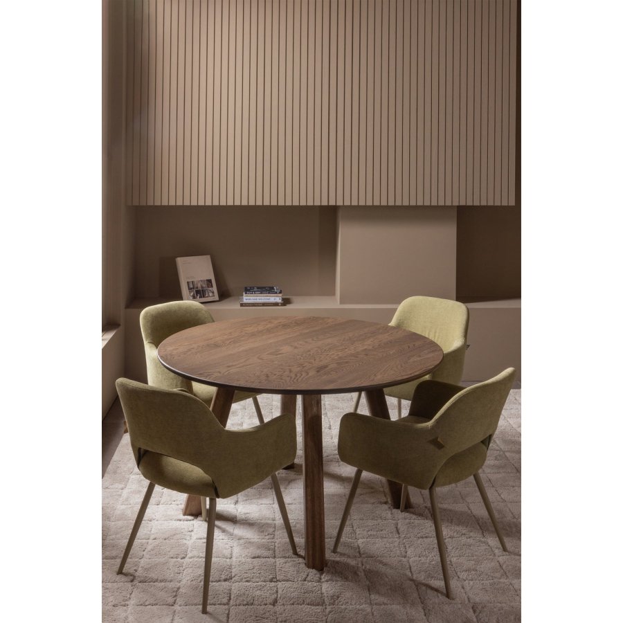 TRÄSET OM 2 - HAARLEM BEN MED 4 POSITIONER MED EKSLIPAD KASHMERBRUN [fsc]