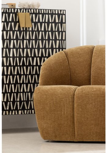 WOOOD Mojo drejestol - honninggul fljl stof