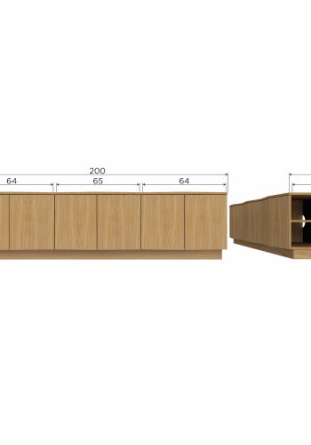WOOOD ZUMA TV ENHED 200CM EG TRANSPARANT [fsc]