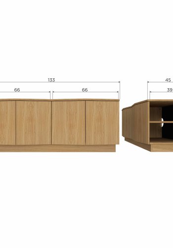 WOOOD ZUMA TV ENHED 133CM EG TRANSPARANT [fsc]