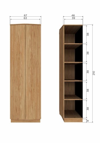 WOOOD ZUMA HÖGSKP 67 CM EK TRANSPARENT [fsc]