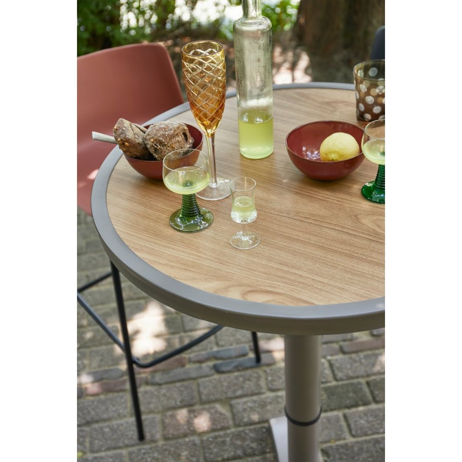 WOOOD JEPPE HÖJDJUSTERBART BARBORD FÖR TRÄDGRD I ALUMINIUM BRUN/GR