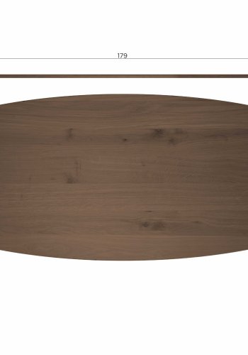WOOOD TABLO BORD DANSK OVAL TGL 180x100CM CASHMERE BRUN [fsc]