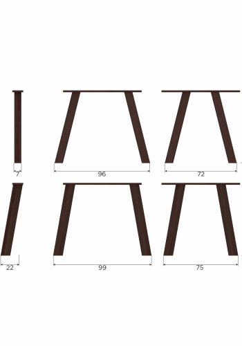 WOOOD TABLO BORD DANSK OVAL FP 220x100CM MYSTICKE BRUN [fsc]