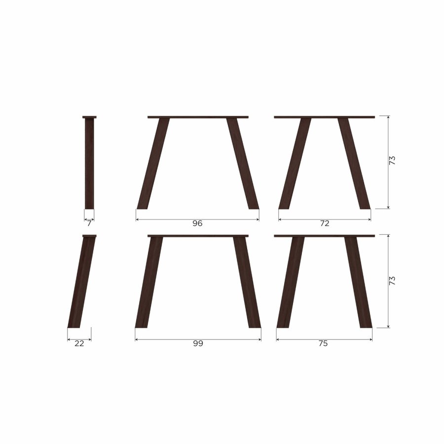 WOOOD TABLO BORD DANSK OVAL FP 180x100CM MYSTICKE BRUN [fsc]