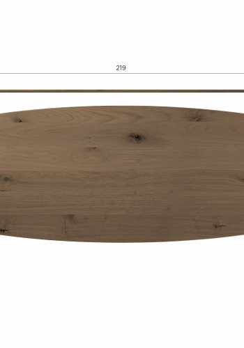 WOOOD TABLO BORD DANSK OVAL TGL 220x100CM CASHMERE BRUN [fsc]