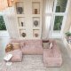 WOOOD CLOUD HJRNESOFA HJREVVET CHENILLE TAUPE/PINK