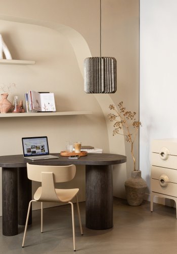 WOOOD Merge kommode, m. 4 skuffer - gr� eukalyptustr� og metal