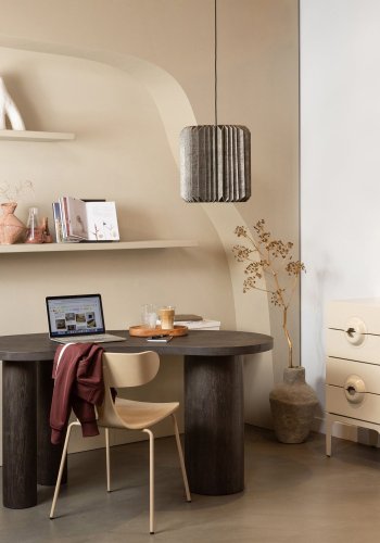 WOOOD Merge kommode, m. 4 skuffer - gr� eukalyptustr� og metal