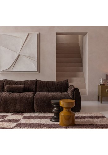 WOOOD Merge kommode/natbord, m. 2 skuffer - honninggul eukalyptustr� og metal