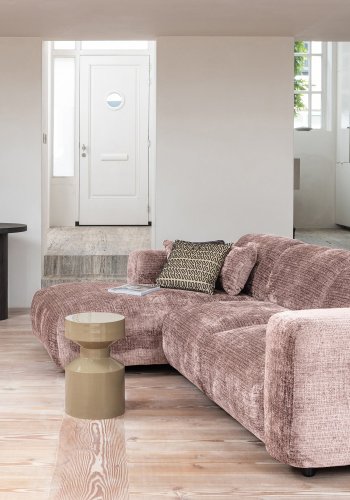 WOOOD CLOUD SJESELANG SOFA VENSTRE CHENILLE TAUPE/ROSA