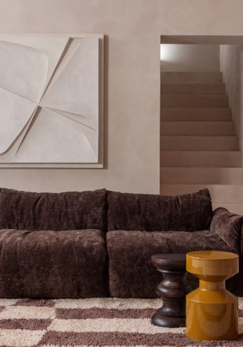 WOOOD FAFA-TEPPE MED GRAFISK DESIGN NATURLIG/BRUN 200X300CM