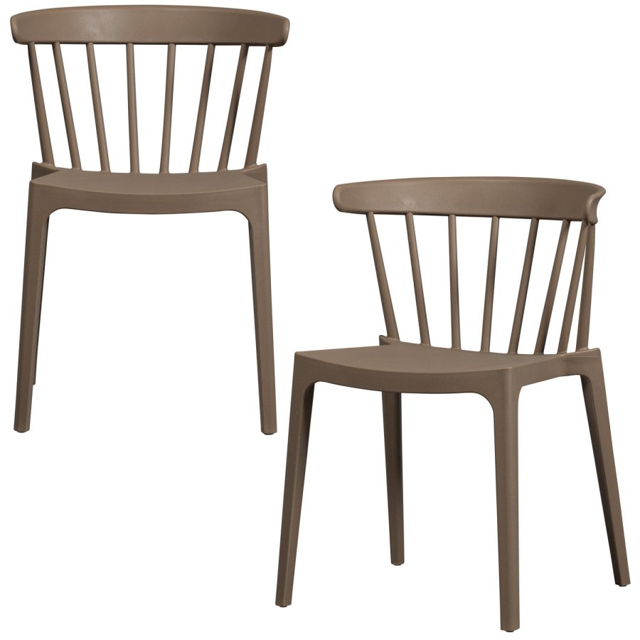 WOOOD BLISS HAGESTOL MED STENGER I KOLOGISK FIBER BRUN MELANGE