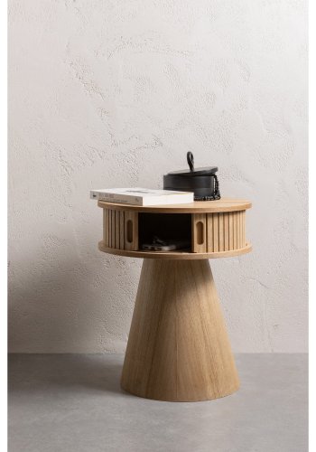 WOOOD Karri natbord, m.  2 skydel�ger - natur poppeltr� (�38)