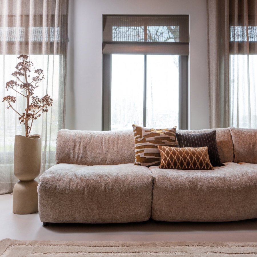 TRÄ MOSI VAS/VÄXTGRUKA FIBERLER BEIGE 75x25CM