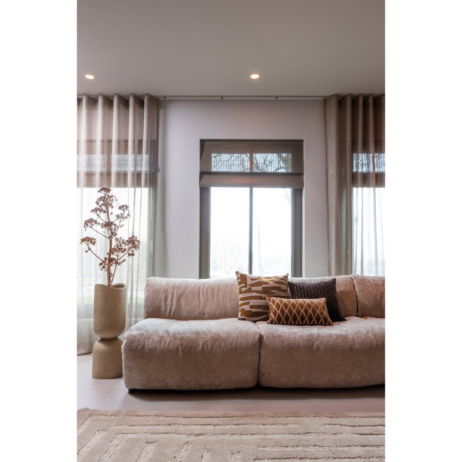 TRÄ MOSI VAS/VÄXTGRUKA FIBERLER BEIGE 75x25CM