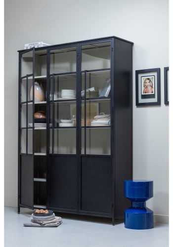 WOOOD EXHIBIT XL 3-D�RS DISPLAYFESTIG METALL SVART