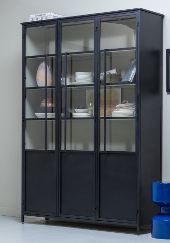 WOOOD EXHIBIT XL 3-D�RS DISPLAYFESTIG METALL SVART