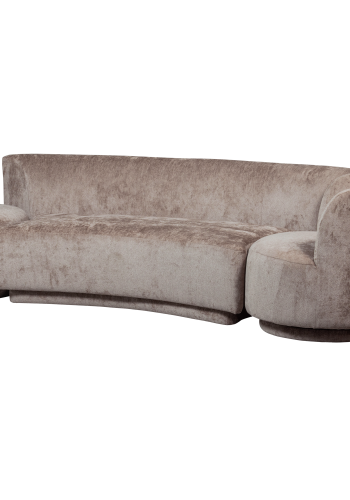 WOOOD KOMBI-POPULR: SOFA + LNESTOL + POUF TAUPE