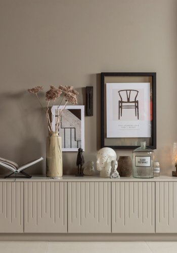 WOOOD Pencil TV-bord, m. 5 l�ger og hylder - t�gegr� fyrretr�