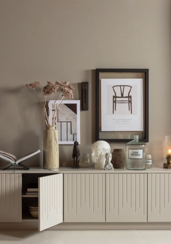 WOOOD Pencil TV-bord, m. 5 l�ger og hylder - t�gegr� fyrretr�