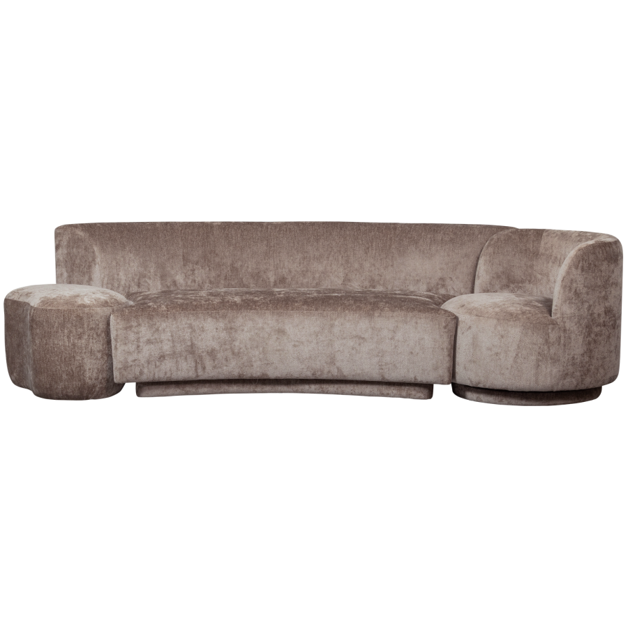 WOOOD KOMBI-POPULR: SOFA + LNESTOL + POUF TAUPE