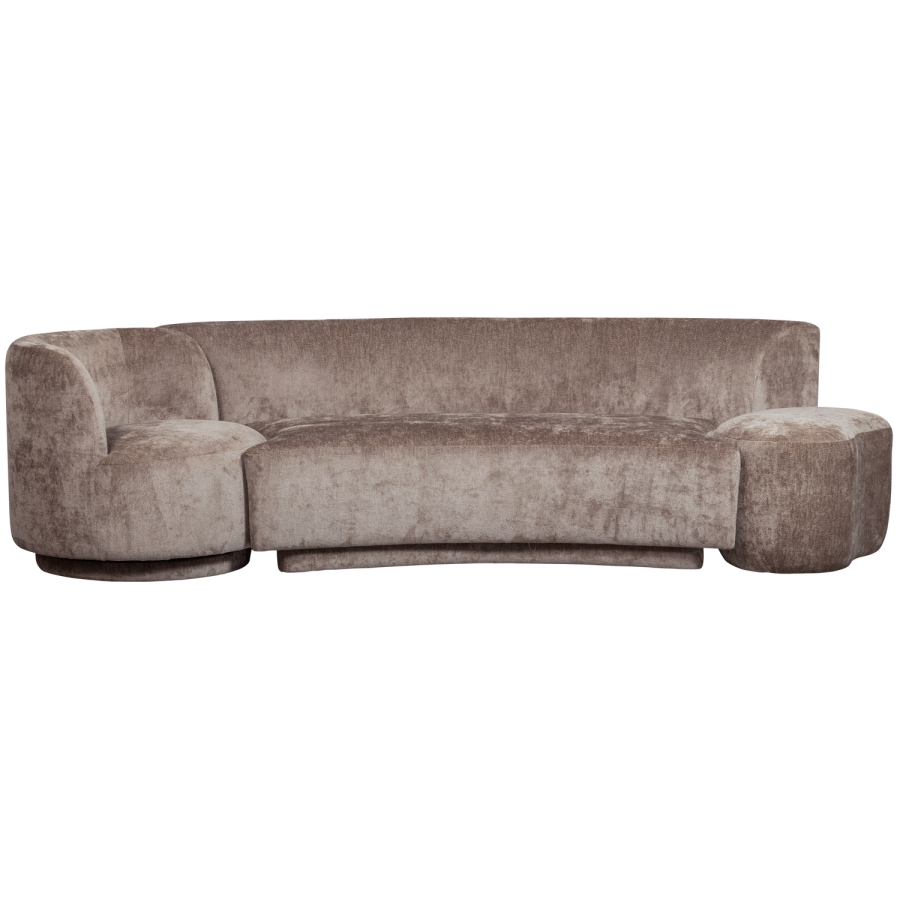 WOOOD KOMBI-POPULR: SOFA + LNESTOL + POUF TAUPE