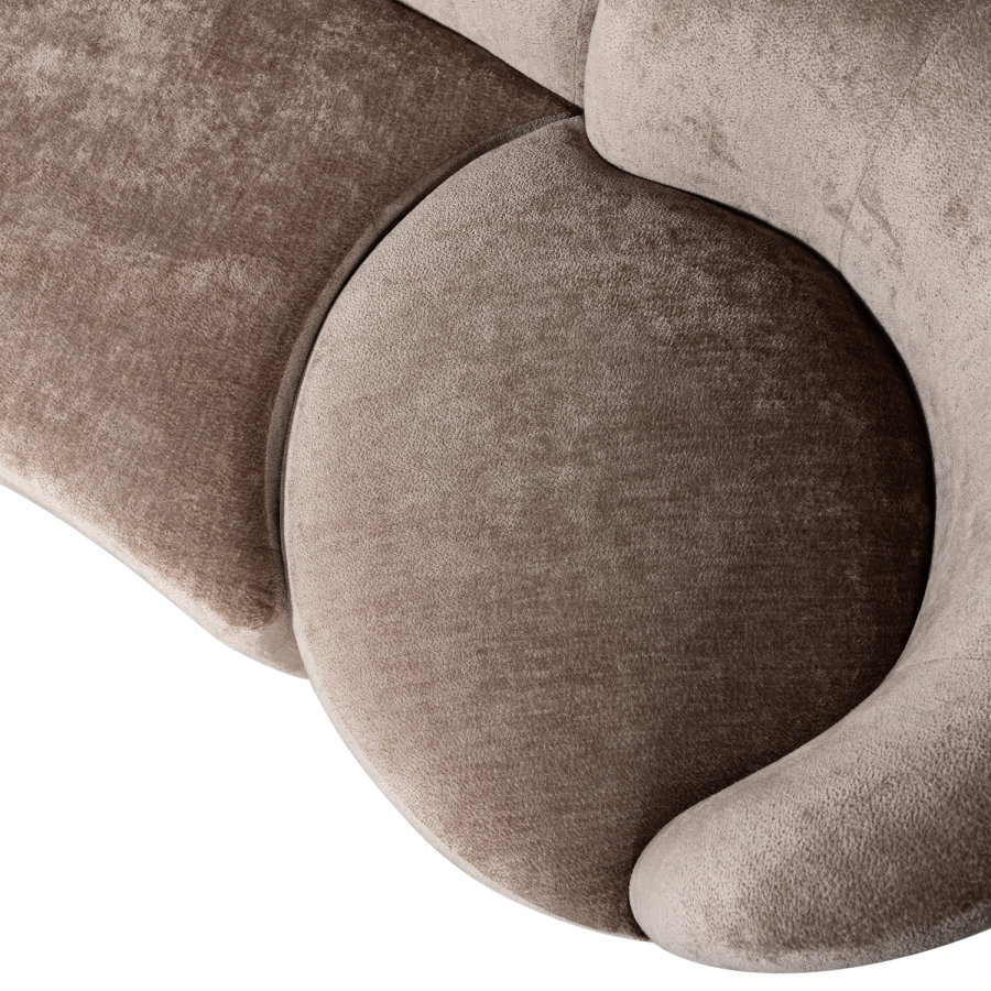 WOOOD KOMBI-POPULR: SOFA + LNESTOL + POUF TAUPE