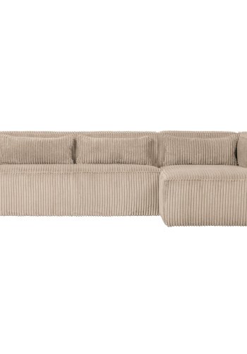 WOOOD BEAN HJRNESOFA HJRE RIBBET STOF TRAVERTIN