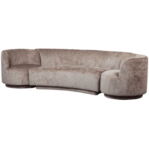 WOOOD KOMBI-POPULR: SOFA + LNESTOLE TAUPE