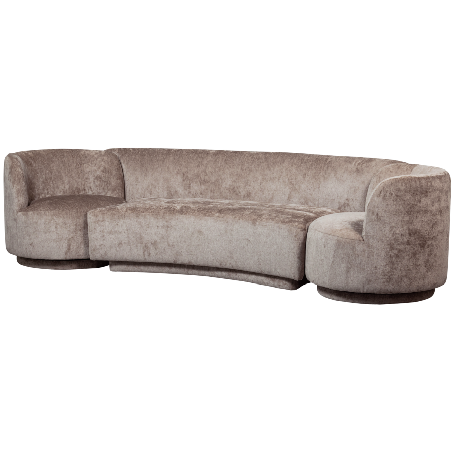 WOOOD KOMBI-POPULR: SOFA + LNESTOLE TAUPE