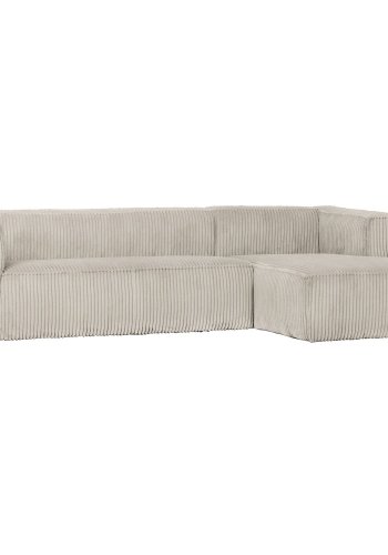 WOOOD Bean hj�rnesofa, h�jre - natur fl�jl stof