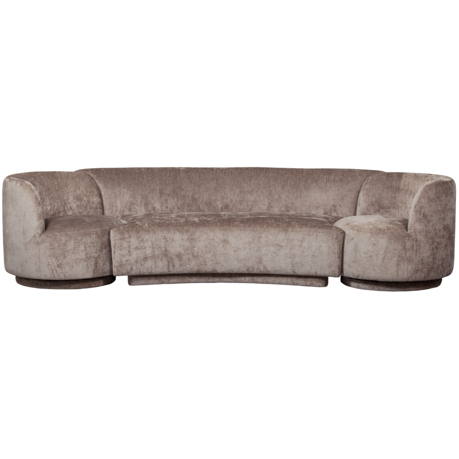 WOOOD KOMBI-POPULR: SOFA + LNESTOLE TAUPE