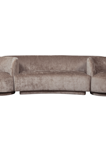WOOOD KOMBI-POPULR: SOFA + LNESTOLE TAUPE
