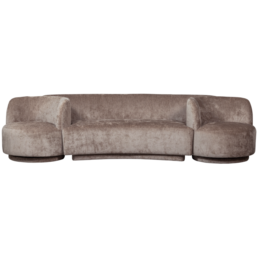 WOOOD KOMBI-POPULR: SOFA + LNESTOLE TAUPE