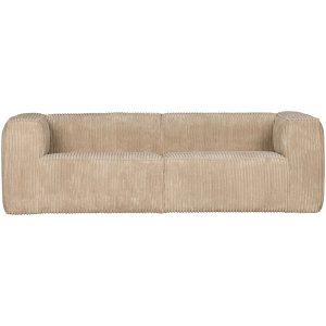WOOOD BEAN 3,5-PERSONERS SOFA RIB STOF TRAVERTIN