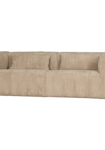 WOOOD BEAN 3,5-PERSONERS SOFA RIB STOF TRAVERTIN